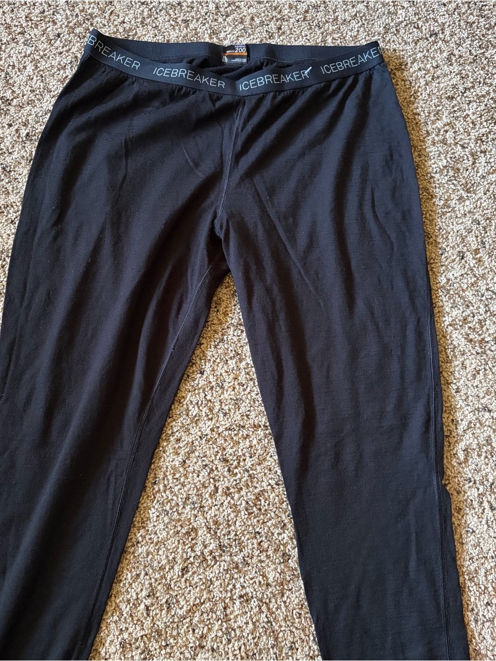 Icebreaker Black Thermal Base Layer Leggings